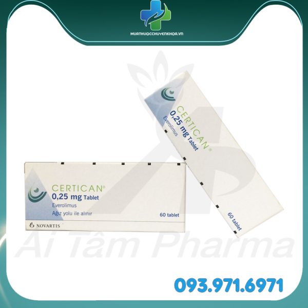 Thuoc Certican 025mg Tablet
