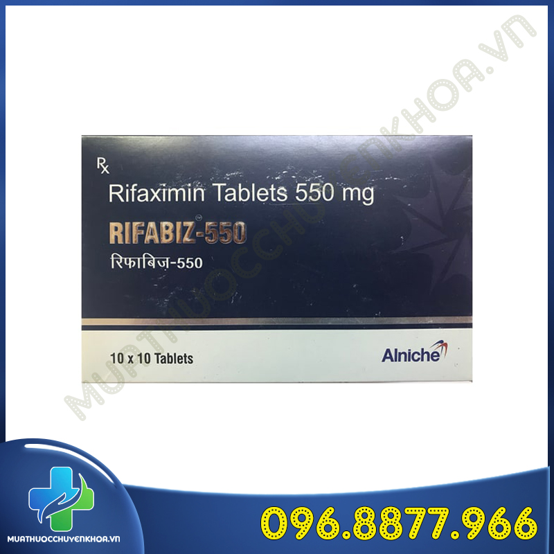 Thuốc RIFABIZ 550mg – Rifaximin - Thuốc Kháng Sinh 2 Thuoc RIFABIZ 550mg