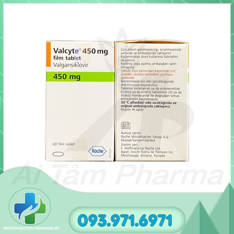 Valcyte Rdy Thuốc Valcyte 450mg (Valganciclovir) – Điều Trị Viêm Võng Mạc (CMV)