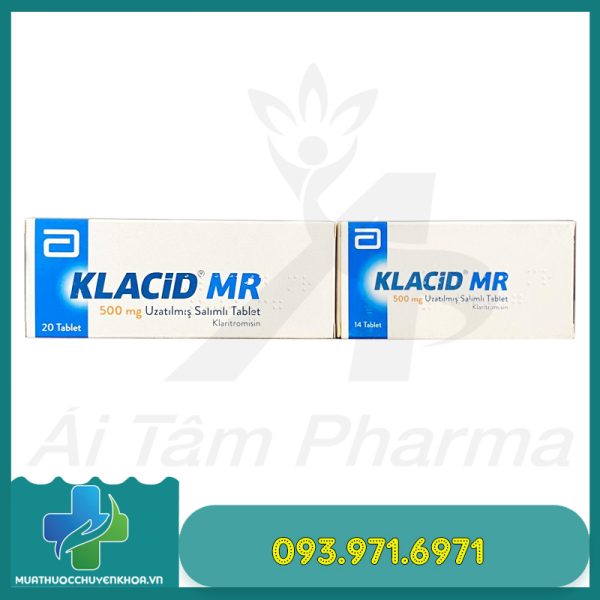 Thuoc KLACID MR 500mg 20 Tablet