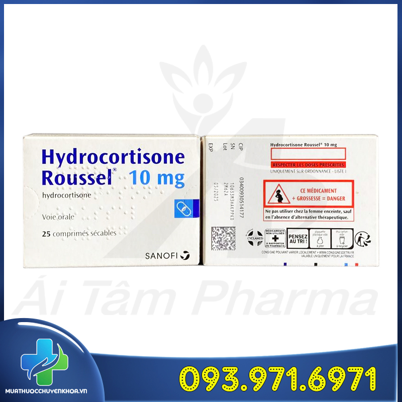 Thuốc Hydrocortisone 10mg Roussel - Điều Trị Suy Thượng Thận 5 Thuoc Hydrocortisone 10mg Sanofi