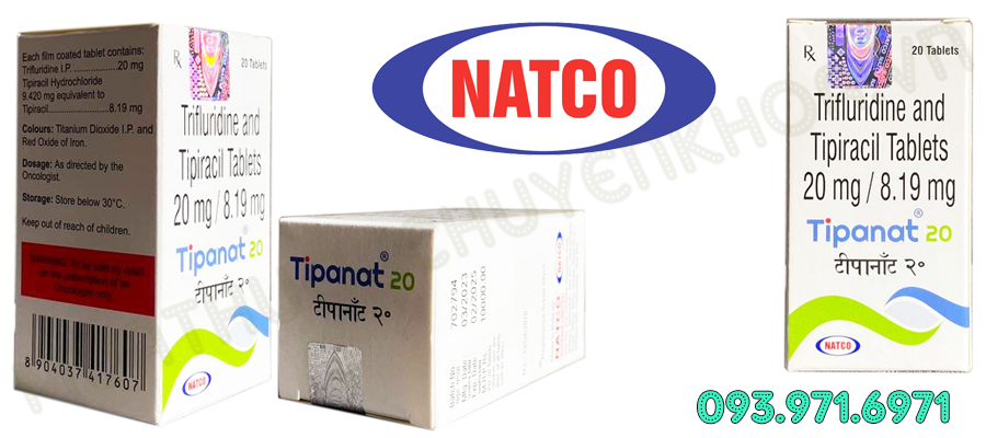 Thuốc Tipanat 20mg (Trifluridine 20mg & Tipiracil 8,19mg) - Điều Trị Ung Thư 5 Thuốc Tipanat 20mg Natco