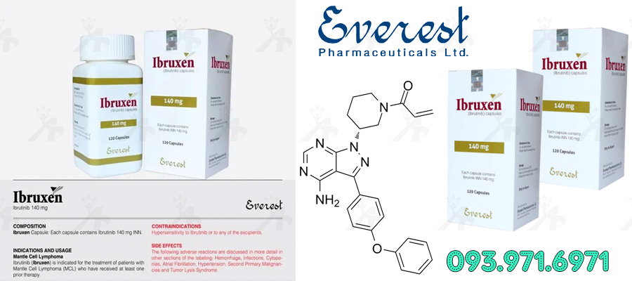 Thuốc Ibruxen 140mg (Ibrutinib)