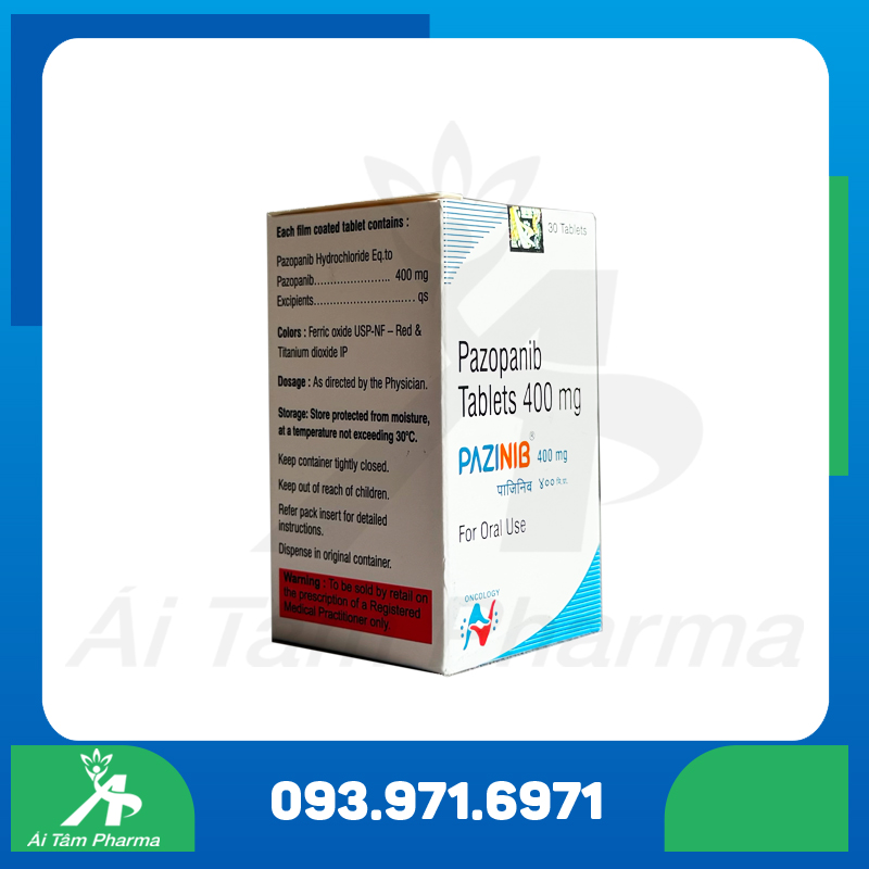 Thuốc PAZINIB 400mg (Pazopanib) - Điều Trị Ung Thư 3 Thuoc Pazinib 400